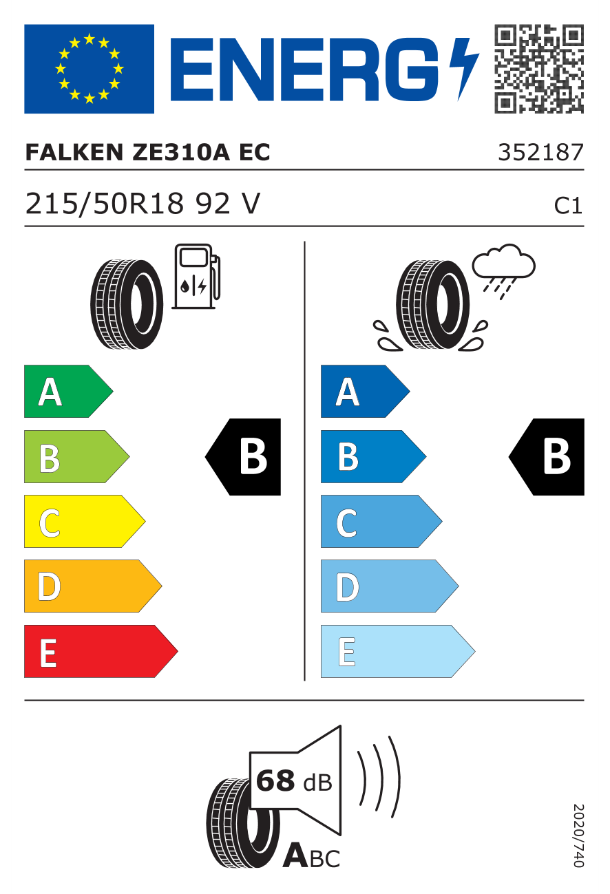 Image of tyre specifications with eprel code 1202221