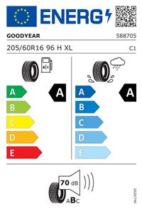 Efficiency label - GOODYEAR, EFFICIENTGRIP PERFORMANCE 2 205/60R16